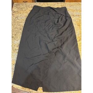 Vince Black Asymmetrical Wrap Midi Skirt Size 8‎